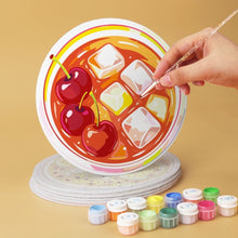 Load image into Gallery viewer, Mini Paint by Numbers Set - Discs Ø7.9" (6 pieces) - A Taste of Summer