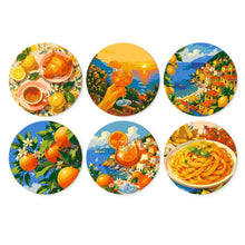 Load image into Gallery viewer, Mini Paint by Numbers Set - Discs Ø7.9" (6 pieces) - Dolce Vita Escape Figured'Art