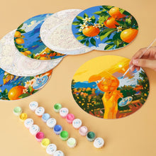 Load image into Gallery viewer, Mini Paint by Numbers Set - Discs Ø7.9" (6 pieces) - Dolce Vita Escape