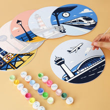 Load image into Gallery viewer, Mini Paint by Numbers Set - Discs Ø7.9" (6 pieces) - Places to Wander