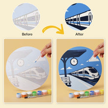 Load image into Gallery viewer, Mini Paint by Numbers Set - Discs Ø7.9" (6 pieces) - Places to Wander