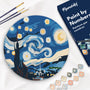 Paint by numbers on Wood Slice - Starry Night Figured'Art USA