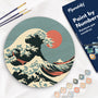 Paint by numbers on Wood Slice - The Great Wave Figured'Art USA