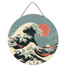 Load image into Gallery viewer, Paint by numbers on Wood Slice - The Great Wave