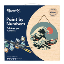 Load image into Gallery viewer, Paint by numbers on Wood Slice - The Great Wave