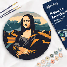 Load image into Gallery viewer, Paint by numbers on Wood Slice - Mona Lisa Figured'Art USA