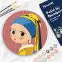 Paint by numbers on Wood Slice - Girl with Earring Figured'Art USA
