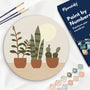 Paint by numbers on Wood Slice - Three plant pots Figured'Art USA