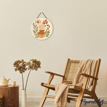 Load image into Gallery viewer, Paint by numbers on Wood Slice - Pot of Flowers