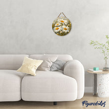 Load image into Gallery viewer, Paint by numbers on Wood Slice - Daisies
