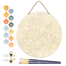 Load image into Gallery viewer, Paint by numbers on Wood Slice - Daisies