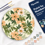 Paint by numbers on Wood Slice - Floral Pattern Figured'Art USA