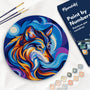Paint by numbers on Wood Slice - Wolf Figured'Art USA