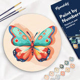 Paint by numbers on Wood Slice - Butterfly Figured'Art USA
