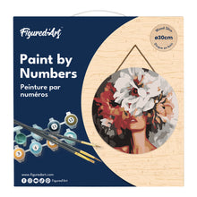 Load image into Gallery viewer, Paint by numbers on Wood Slice - Beauty Behind Flowers