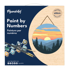 Load image into Gallery viewer, Paint by numbers on Wood Slice - Pine Forest