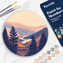 Paint by numbers on Wood Slice - Autumn Valley Figured'Art USA