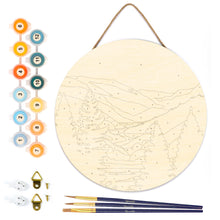 Load image into Gallery viewer, Paint by numbers on Wood Slice - Autumn Valley