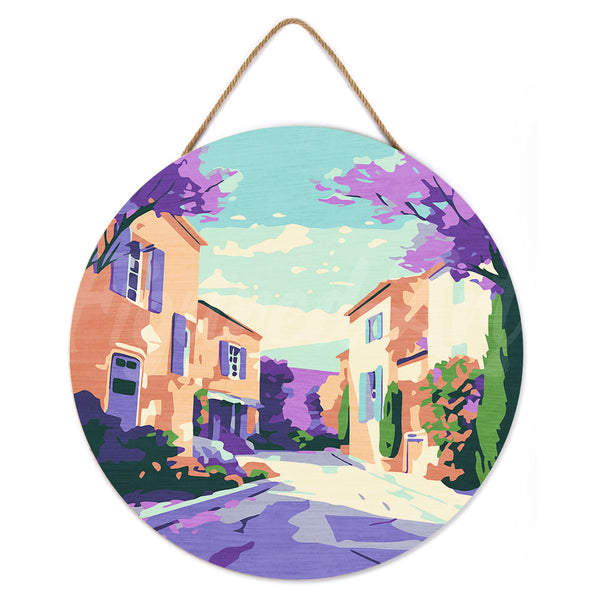 Paint by numbers on Wood Slice - Provence Spring