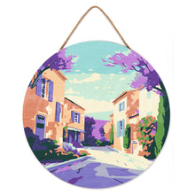Load image into Gallery viewer, Paint by numbers on Wood Slice - Provence Spring
