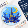 Paint by numbers on Wood Slice - Eiffel Tower Figured'Art USA