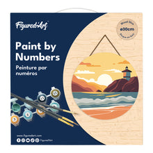 Load image into Gallery viewer, Paint by numbers on Wood Slice - Malibu