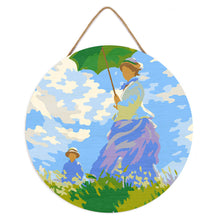 Load image into Gallery viewer, Paint by numbers on Wood Slice - Woman with a Parasol - Monet