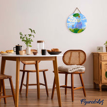 Load image into Gallery viewer, Paint by numbers on Wood Slice - Woman with a Parasol - Monet