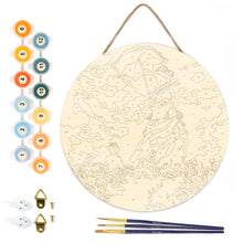 Load image into Gallery viewer, Paint by numbers on Wood Slice - Woman with a Parasol - Monet