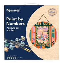 Load image into Gallery viewer, Paint by numbers on Wood Slice - The Open Window - Matisse