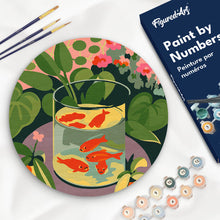 Load image into Gallery viewer, Paint by numbers kit Paint by numbers on Wood Slice - Goldfish - Matisse Figured'Art