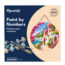 Load image into Gallery viewer, Paint by numbers on Wood Slice - Capri Floral Lane