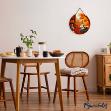 Load image into Gallery viewer, Paint by numbers on Wood Slice - Cat's Fall View