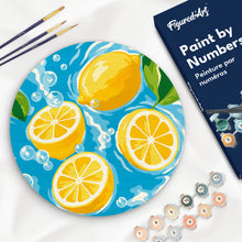 Load image into Gallery viewer, Paint by numbers kit Paint by numbers on Wood Slice - Citrus Breeze Figured'Art