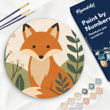Load image into Gallery viewer, Paint by numbers kit Paint by numbers on Wood Slice - Fox Figured'Art