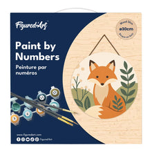 Load image into Gallery viewer, Paint by numbers on Wood Slice - Fox