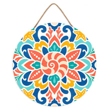 Load image into Gallery viewer, Paint by numbers on Wood Slice - Seashell Mandala