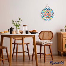 Load image into Gallery viewer, Paint by numbers on Wood Slice - Seashell Mandala
