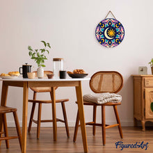 Load image into Gallery viewer, Paint by numbers on Wood Slice - Celestial Mandala