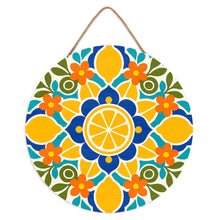 Load image into Gallery viewer, Paint by numbers on Wood Slice - Citrus Mandala