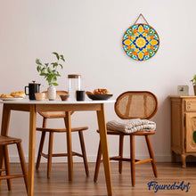 Load image into Gallery viewer, Paint by numbers on Wood Slice - Citrus Mandala