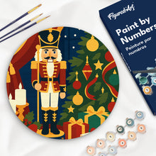 Load image into Gallery viewer, Paint by numbers kit Paint by numbers on Wood Slice - Christmas Nutcracker Figured'Art