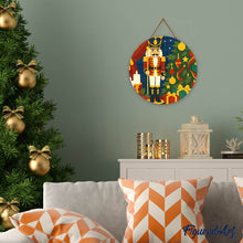 Load image into Gallery viewer, Paint by numbers on Wood Slice - Christmas Nutcracker