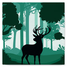 Load image into Gallery viewer, Mini Paint by numbers 8"x8" framed - Deer in the Forest
