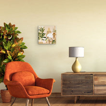 Load image into Gallery viewer, Mini Paint by numbers 8"x8" framed - Woman in the room with plants