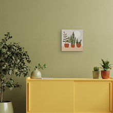 Load image into Gallery viewer, Mini Paint by numbers 8"x8" framed - Three plant pots