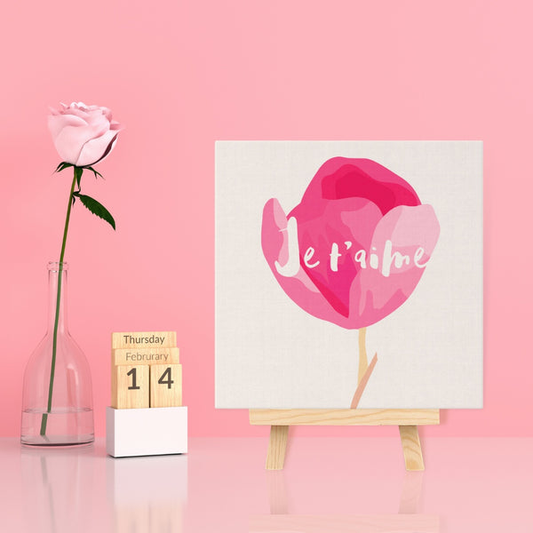 Mini Paint by numbers 8"x8" framed - Je T'aime