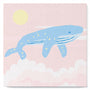 Mini Paint by numbers 8"x8" framed - Pastel Flying Whale