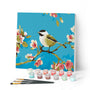 Mini Paint by numbers 8"x8" framed - Birds Painting