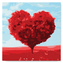 Load image into Gallery viewer, Mini Paint by numbers 8&quot;x8&quot; framed - Tree with Heart Shape